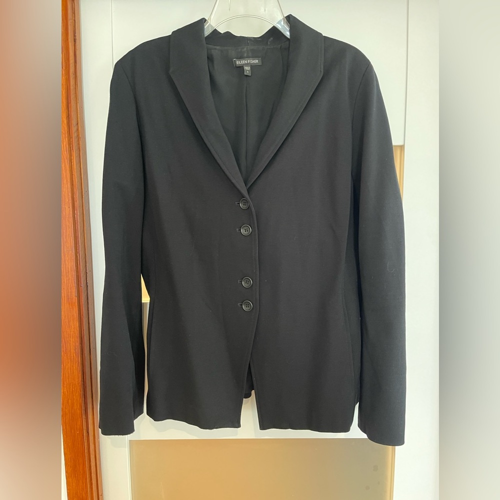 Eileen Fisher Women's Classic Black Suit Jacket